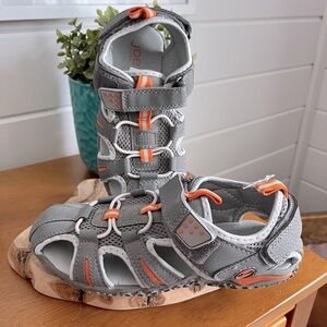 JOE Fresh Boy’s Sandals, Grey/orange Size 3, NWOT